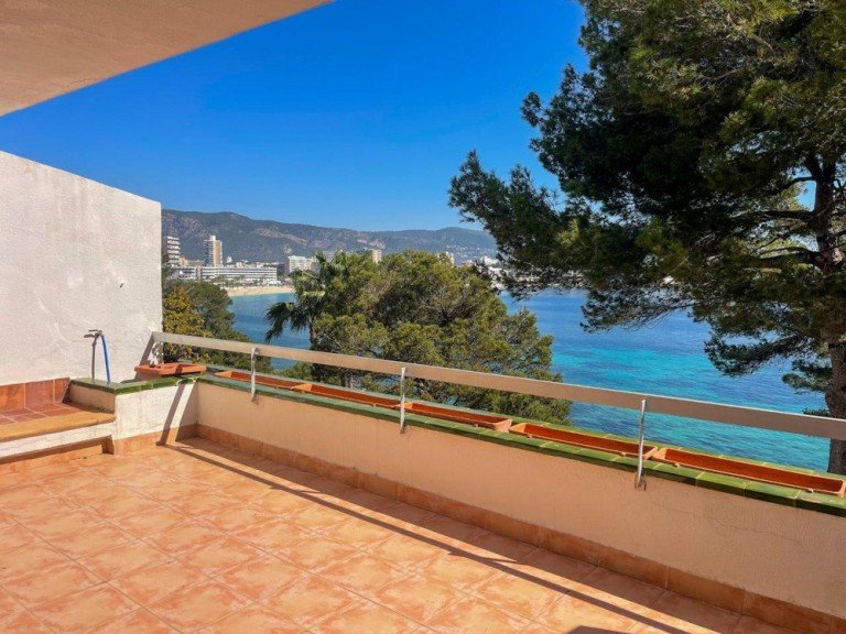 First line apartment in Cala Vinyas (1) Illetes (Ses) / Magaluf Maisonettewohnung 1. Meereslinie-Charmante Wohnung mit gro�er Tarrasse in Cala Vinyas mit direktem Meerzugang!
