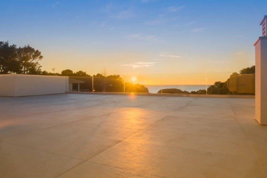 Terraza puesta sol Villa Calvi� / Santa Pon�a