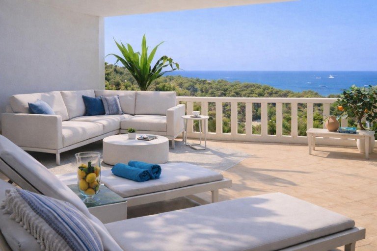 Penthaus Wohnung in Paguera zu verkaufen (5) Peguera Penthousewohnung Sonniges modernisiertes Penthaus mit go�en Terrassen und herrlichem Panorama-Meerblick in Paguera!